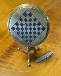 Antique English brass tabletop candle reflector