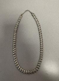 Native American Navajo silver beaded necklace