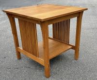 Vintage Stickley oak arts and crafts lamp table