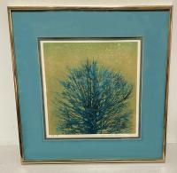 Joichi Hoshi wood cut of tree dated 1973