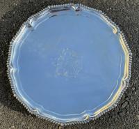 English sterling silver salver tray J Crouch and T Hannon 1796