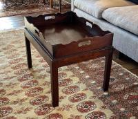 English Chippendale mahogany tray table c1780