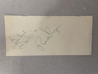 Autographs of Doris Day and Ronald Reagan