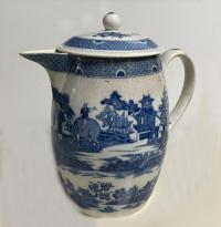Blue and white antique Staffordshire cider jug