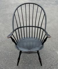 D R Dimes bamboo Windsor armchair in crackle black