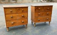 Pair of English pine chests c1840