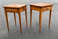 Eldred Wheeler tiger and birdseye maple pair of stands