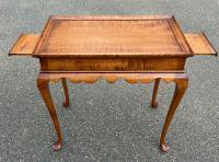 D R Dimes tiger maple tea table