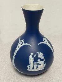 Wedgwood dark blue Jasperware vase