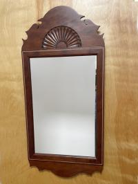 Donald A Dunlap cherry Queen Anne style mirror 1992