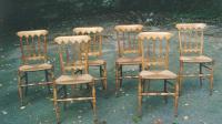Antique French furniture pearwood chairs