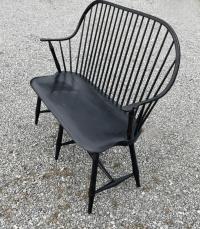 Warren Chair Co Windsor deacons bench in black