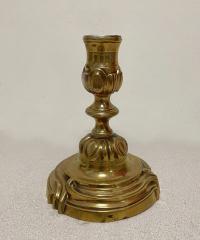 18thc English brass candlestick