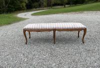 Vintage French upholstered bench
