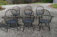 D Derby Co set of 6 Windsor arm chairs c1900