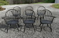 D Derby Co set of 6 Windsor arm chairs c1900