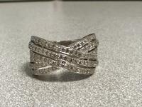 Vintage diamond and 18k white gold ring