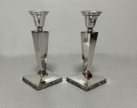 Mexican sterling silver candlesticks c1940