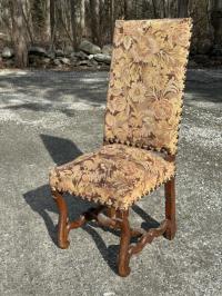 French os de mouton walnut side chair c1700