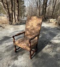 French os de mouton walnut armchair c1700