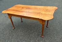 D R Dimes tiger maple coffee table