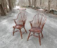 D R Dimes Windsor comb back armchairs with bamboo turnings