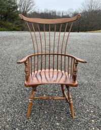 Vintage fan back Windsor arm chair by Frederick Duckloe