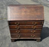 Early oak slant front desk