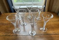 Twist stem white wine glasses set of 8