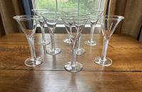 Twist stem red wine glasses set of 8