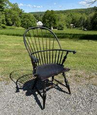 D R Dimes black knuckle arm Windsor chair
