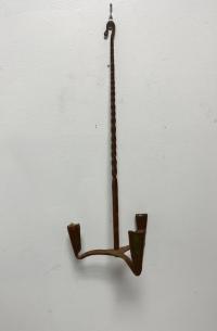 Antique iron three candle pendant light