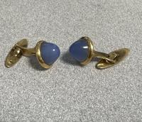 French moonstone cufflinks in 18K gold