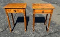 Pair Eldred Wheeler tiger maple stands