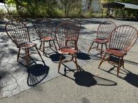 D R Dimes bow back bamboo Windsor chairs