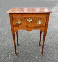 J L Treharn tiger maple silver table