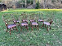 D R Dimes bamboo bow back Windsor chairs