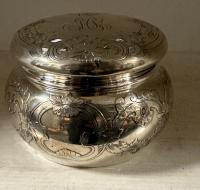 Shreve sterling silver vanity jar c1900