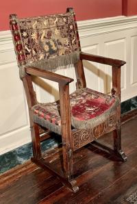 16thc Spanish walnut friars chair
