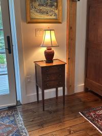 18thc French walnut three drawer stand