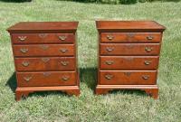 Matched pair of Eldred Wheeler cherry Chippendale style dressers