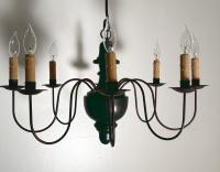 Period Lighting Fixtures chandelier in dark green