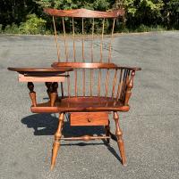 D R Dimes maple writing arm Windsor chair