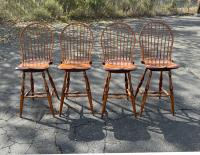 D R Dimes Windsor maple bar chairs