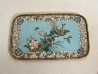 Japanese cloisonne tray of the Meiji period