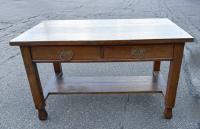 Original Roycroft library desk with two drawers