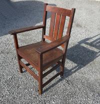The Work of LJG Stickley oak dining chair 1260