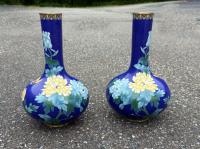 Chinese cloisonne pair of vases