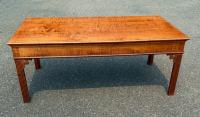D R Dimes tiger maple coffee table in the Chippendale style