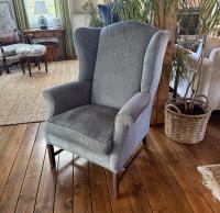 Vintage Chippedale style wing chair